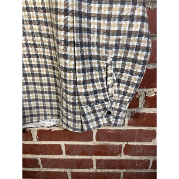 Vintage 70s Fieldmaster Flannel Shirt Sears Grunge Unique Button Up Adult Large - Picture 3 of 6
